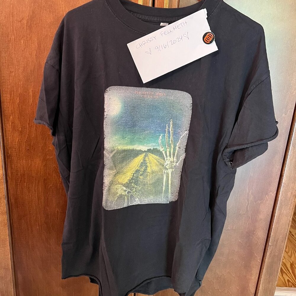 Pebby Forevee Side-slit tee "I'll sleep when I'm dead" - size XL